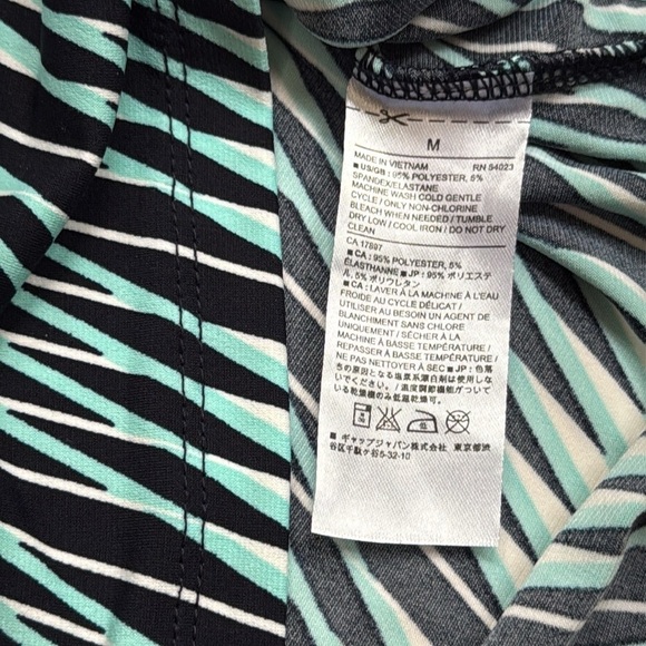 BANANA REPUBLIC Sleeveless Dress Belted Tie Waist Geometric Print Size Medium - Picture 5 of 6